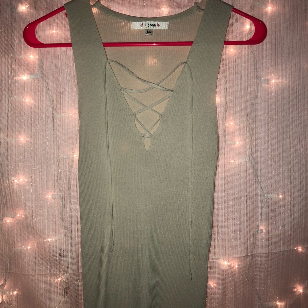 cream/tan tank top